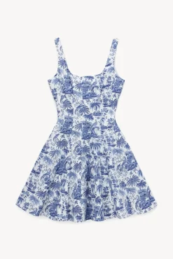 CLOTHING STAUD -MINI WELLS DRESS - BLUE TOILE
