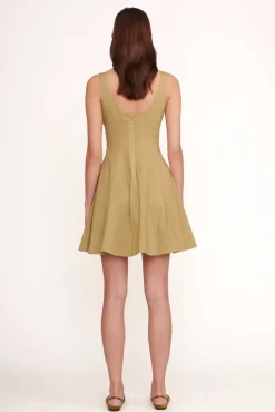 CLOTHING STAUD -MINI WELLS DRESS - KHAKI