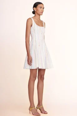 CLOTHING STAUD -MINI WELLS DRESS - MULTI STRIPE