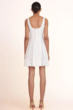 CLOTHING STAUD -MINI WELLS DRESS - MULTI STRIPE