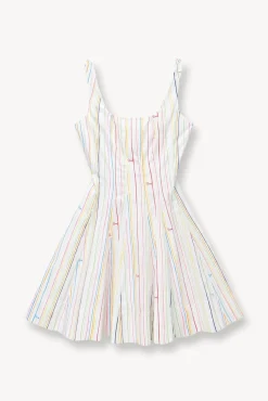CLOTHING STAUD -MINI WELLS DRESS - MULTI STRIPE