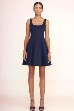 CLOTHING STAUD -MINI WELLS DRESS - NAVY