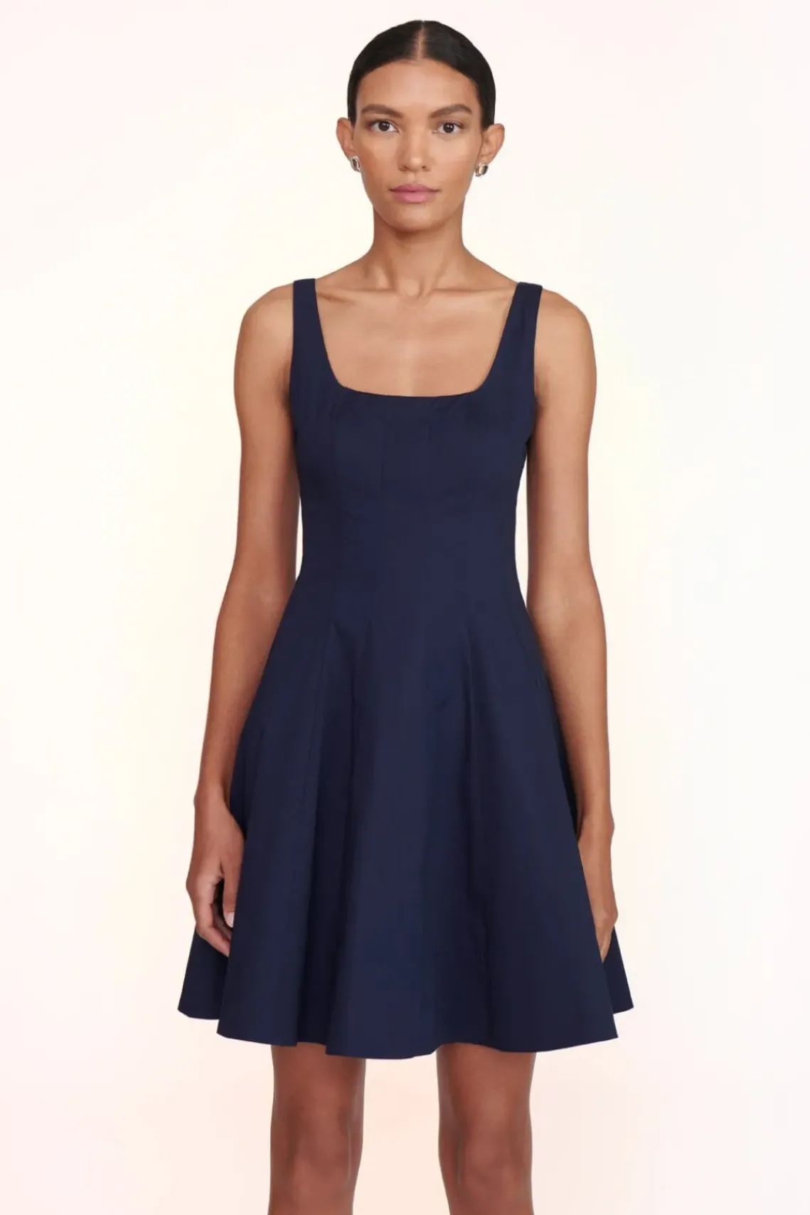 CLOTHING STAUD -MINI WELLS DRESS - NAVY