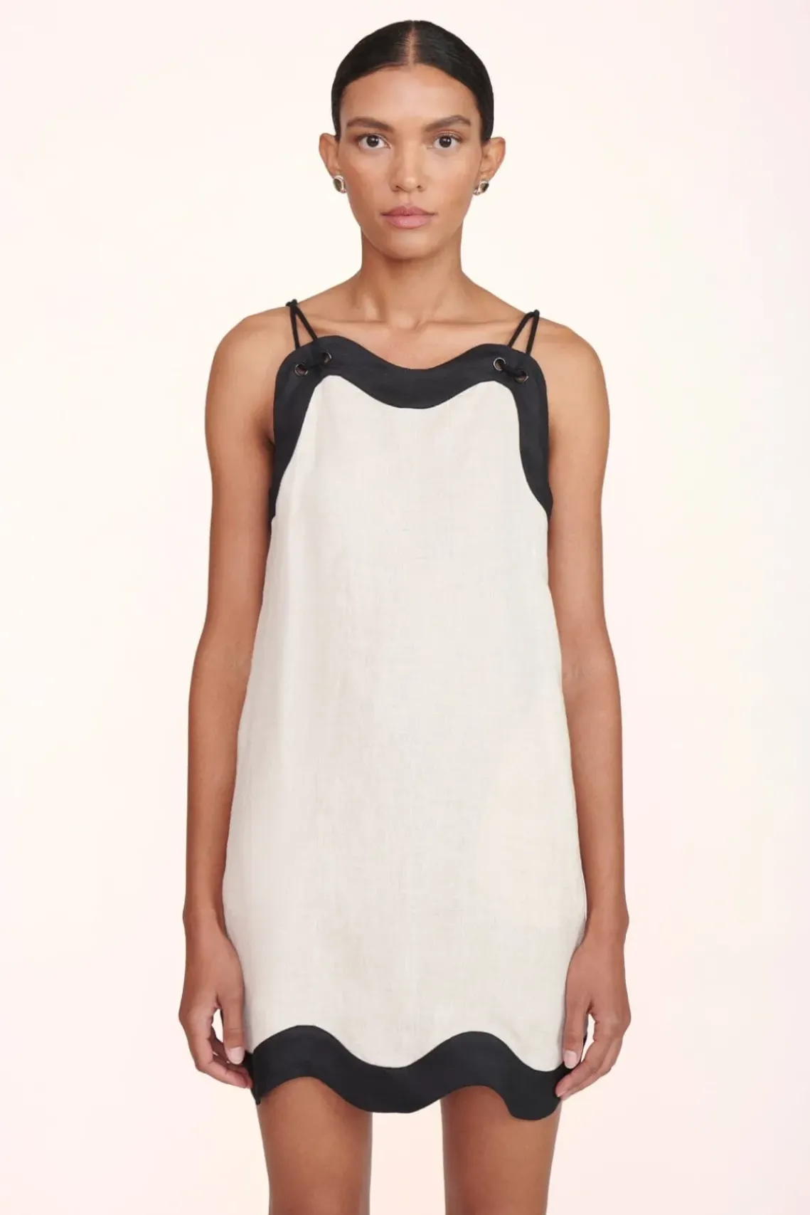 CLOTHING STAUD -RENATA DRESS - NATURAL BLACK