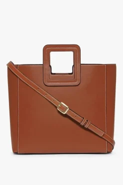 HANDBAGS STAUD -SHIRLEY LEATHER BAG SADDLE - TAN