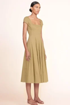 CLOTHING STAUD -SHORT SLEEVE WELLS DRESS - KHAKI
