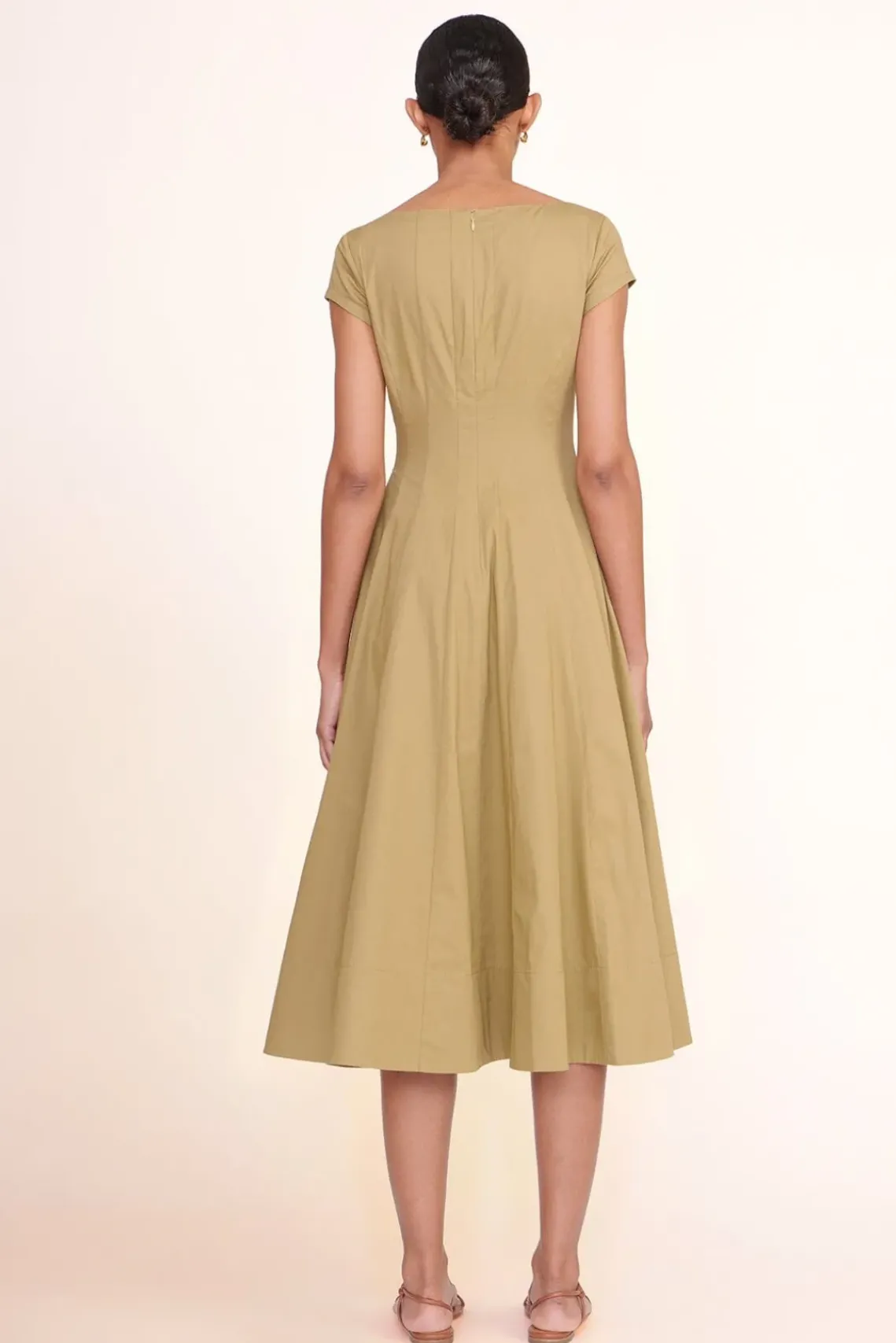 CLOTHING STAUD -SHORT SLEEVE WELLS DRESS - KHAKI