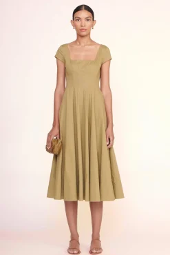 CLOTHING STAUD -SHORT SLEEVE WELLS DRESS - KHAKI