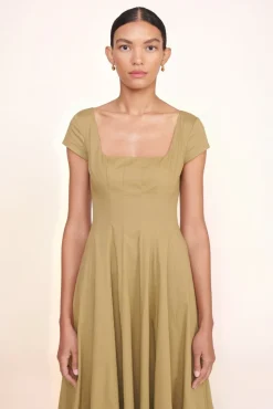 CLOTHING STAUD -SHORT SLEEVE WELLS DRESS - KHAKI