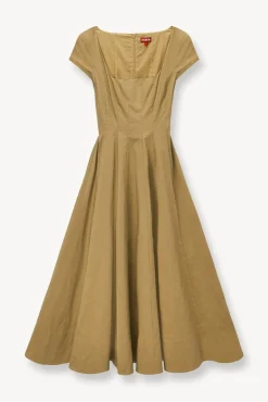 CLOTHING STAUD -SHORT SLEEVE WELLS DRESS - KHAKI