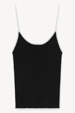 CLOTHING STAUD -SOLEIL TOP - BLACK WHITE