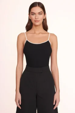 CLOTHING STAUD -SOLEIL TOP - BLACK WHITE