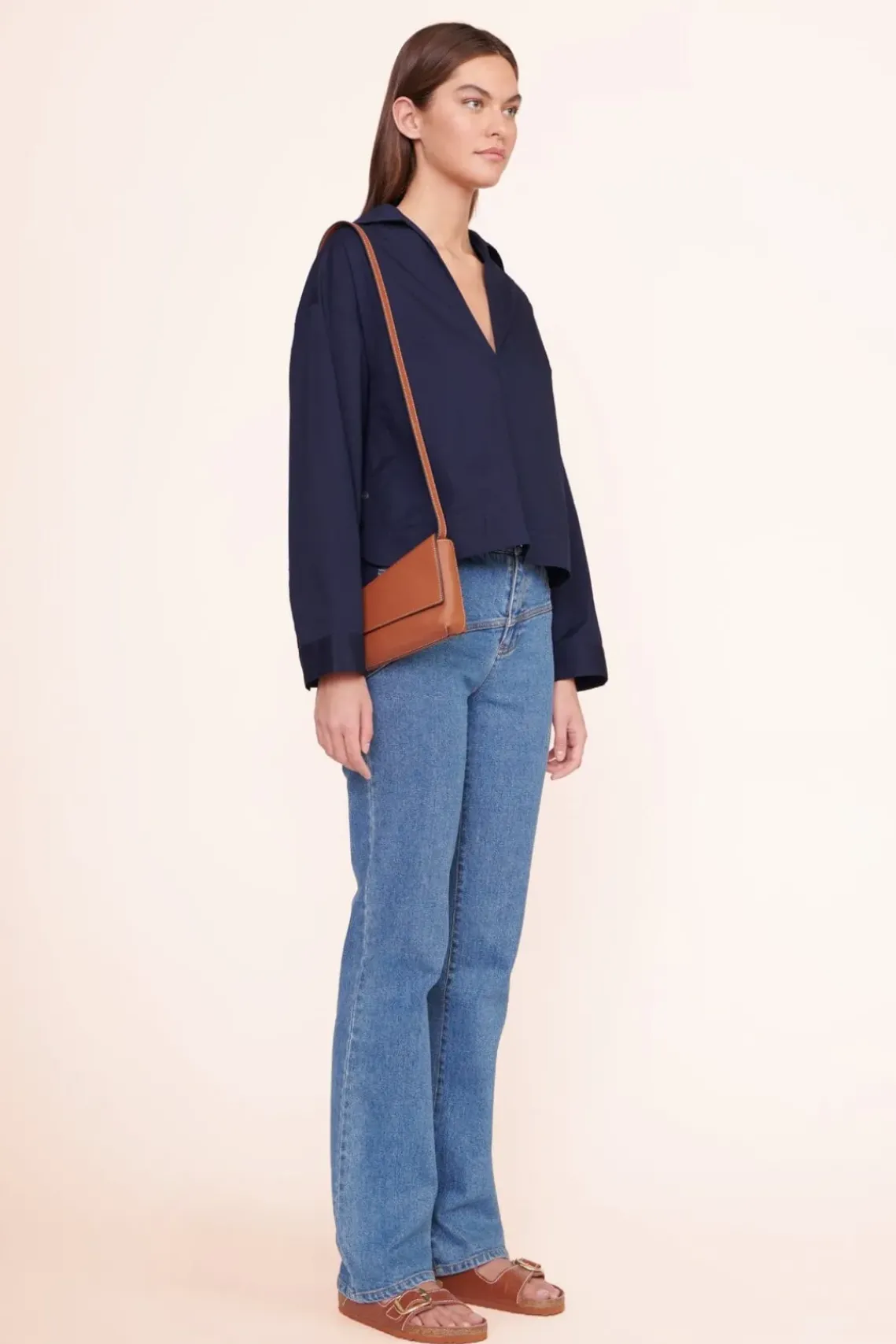 HANDBAGS STAUD - ACUTE CROSSBODY BAG TAN