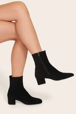 SHOES STAUD - AIMEE SHORT BOOT BLACK SUEDE