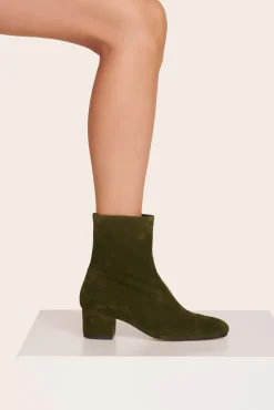 SHOES STAUD - AIMEE SHORT BOOT OLIVE SUEDE