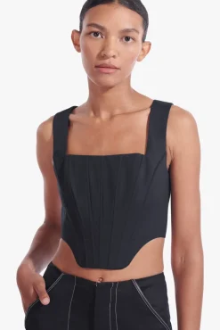 CLOTHING STAUD - ALICE TOP BLACK