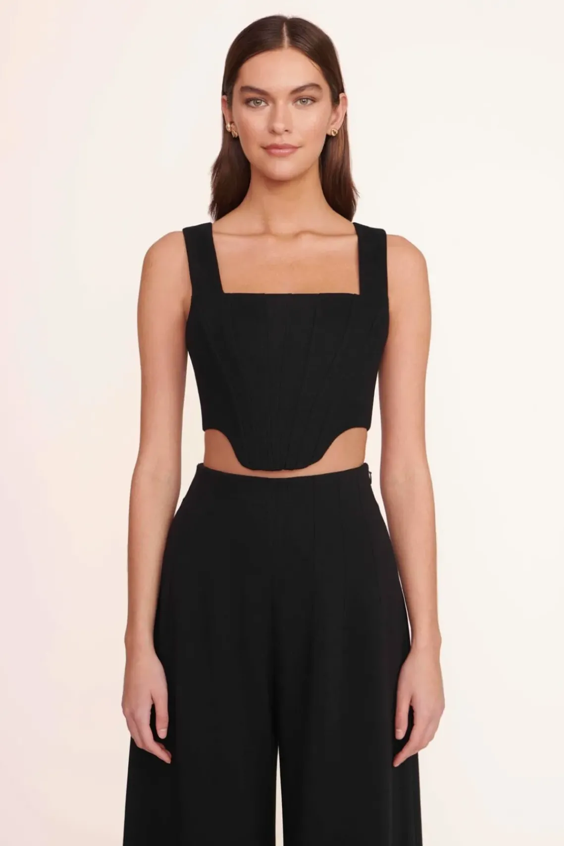 CLOTHING STAUD - ALICE TOP TWILL BLACK