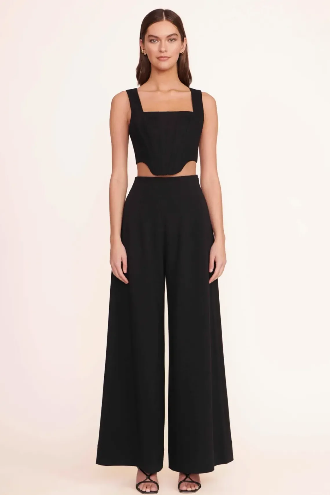 CLOTHING STAUD - ALICE TOP TWILL BLACK