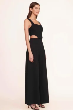 CLOTHING STAUD - ALICE TOP TWILL BLACK