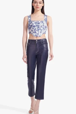 CLOTHING STAUD - ALICE TOP CHINA BLUE TOILE