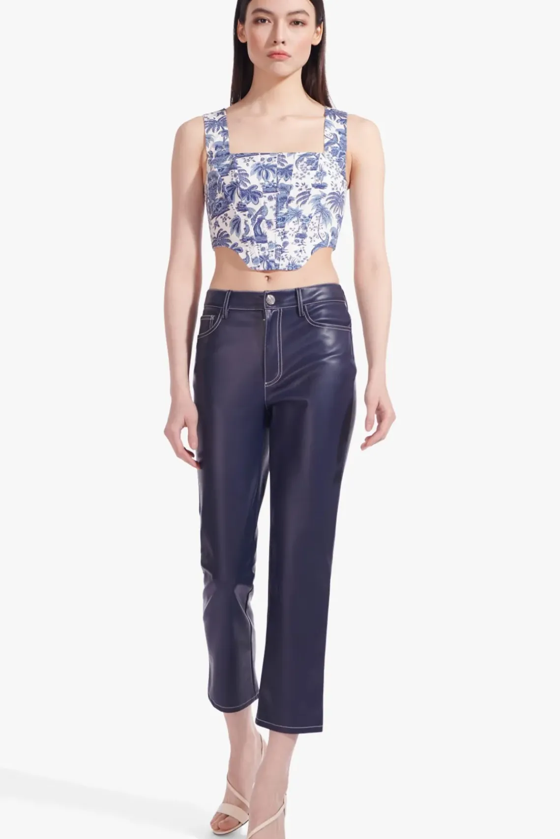 CLOTHING STAUD - ALICE TOP CHINA BLUE TOILE