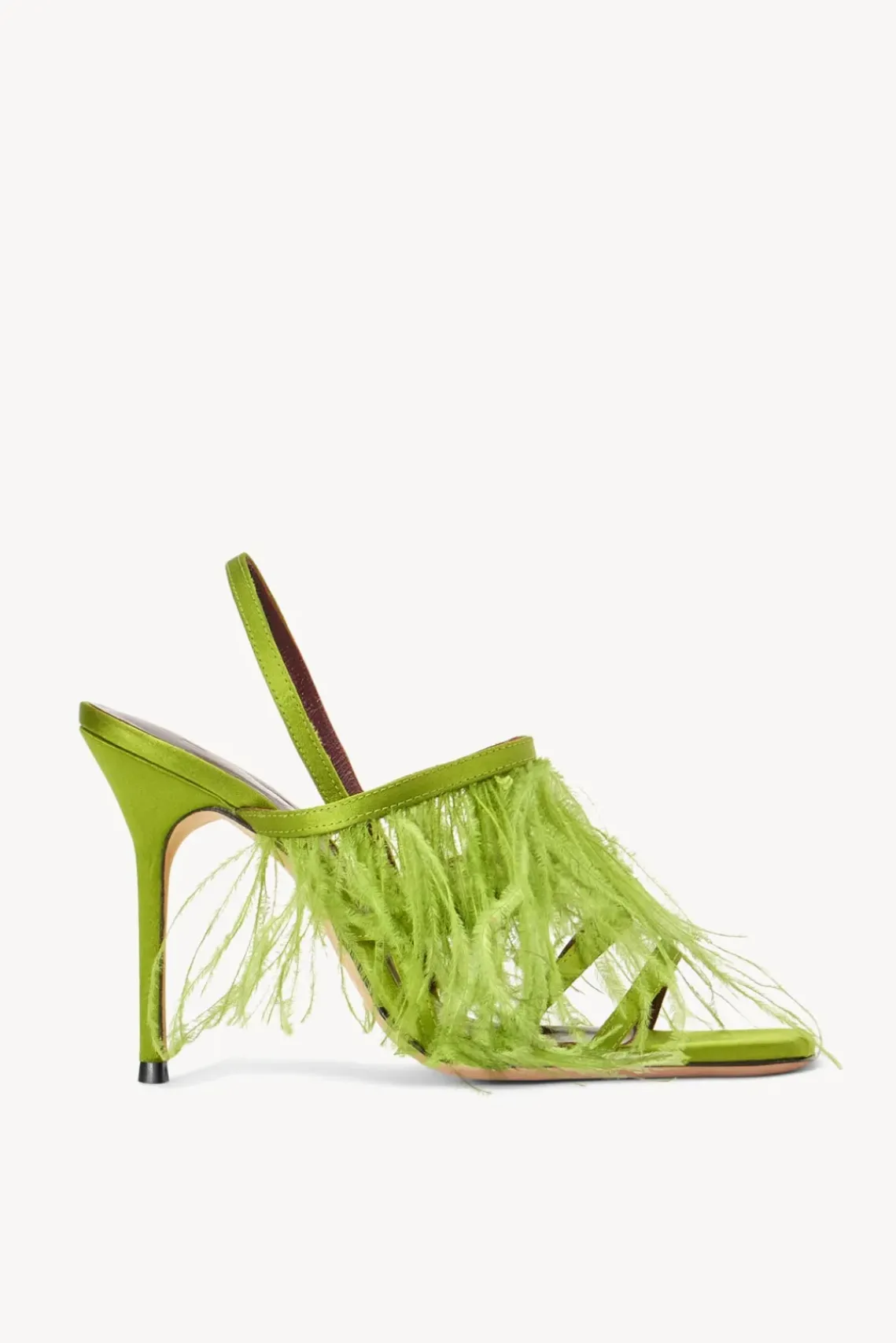 SHOES STAUD - ANISE FEATHER HEEL ACID GREEN