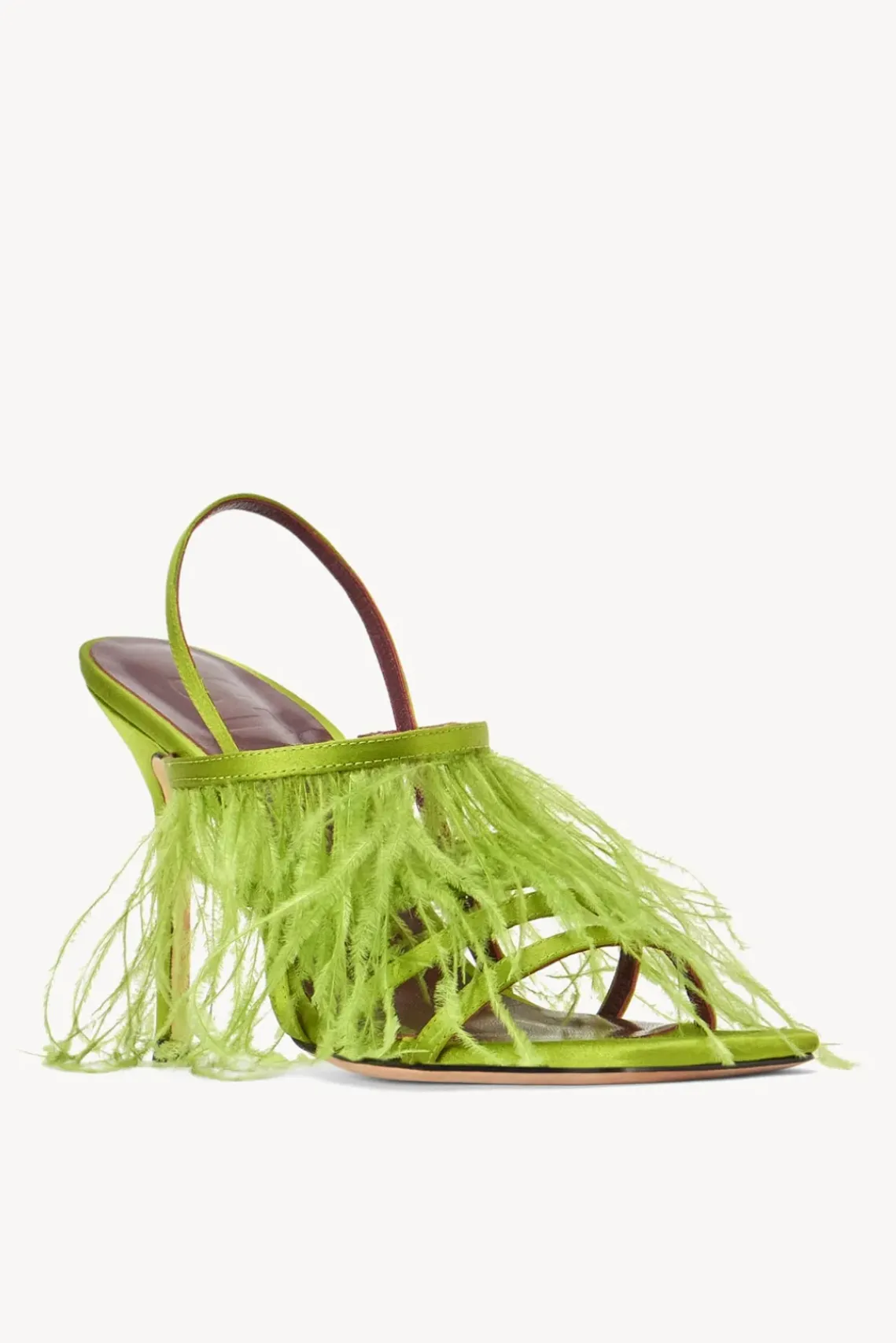 SHOES STAUD - ANISE FEATHER HEEL ACID GREEN