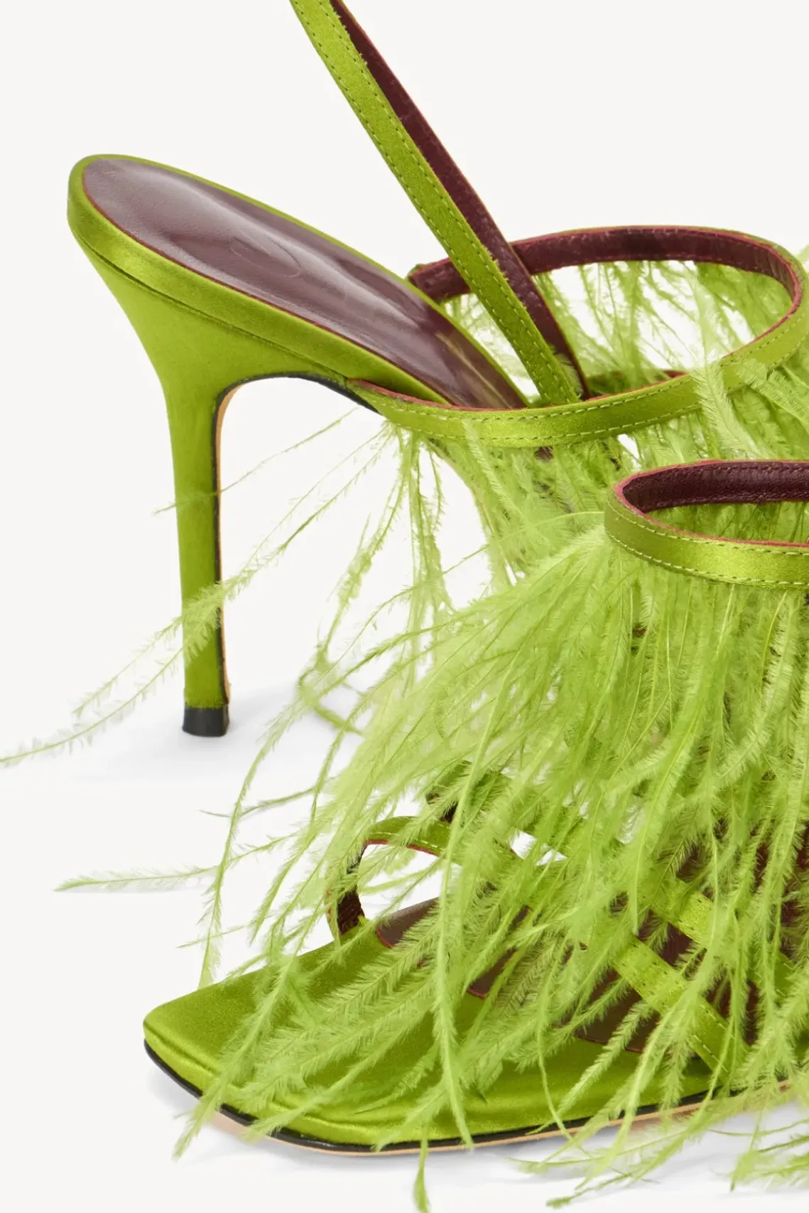 SHOES STAUD - ANISE FEATHER HEEL ACID GREEN