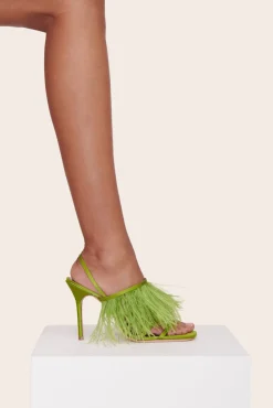 SHOES STAUD - ANISE FEATHER HEEL ACID GREEN