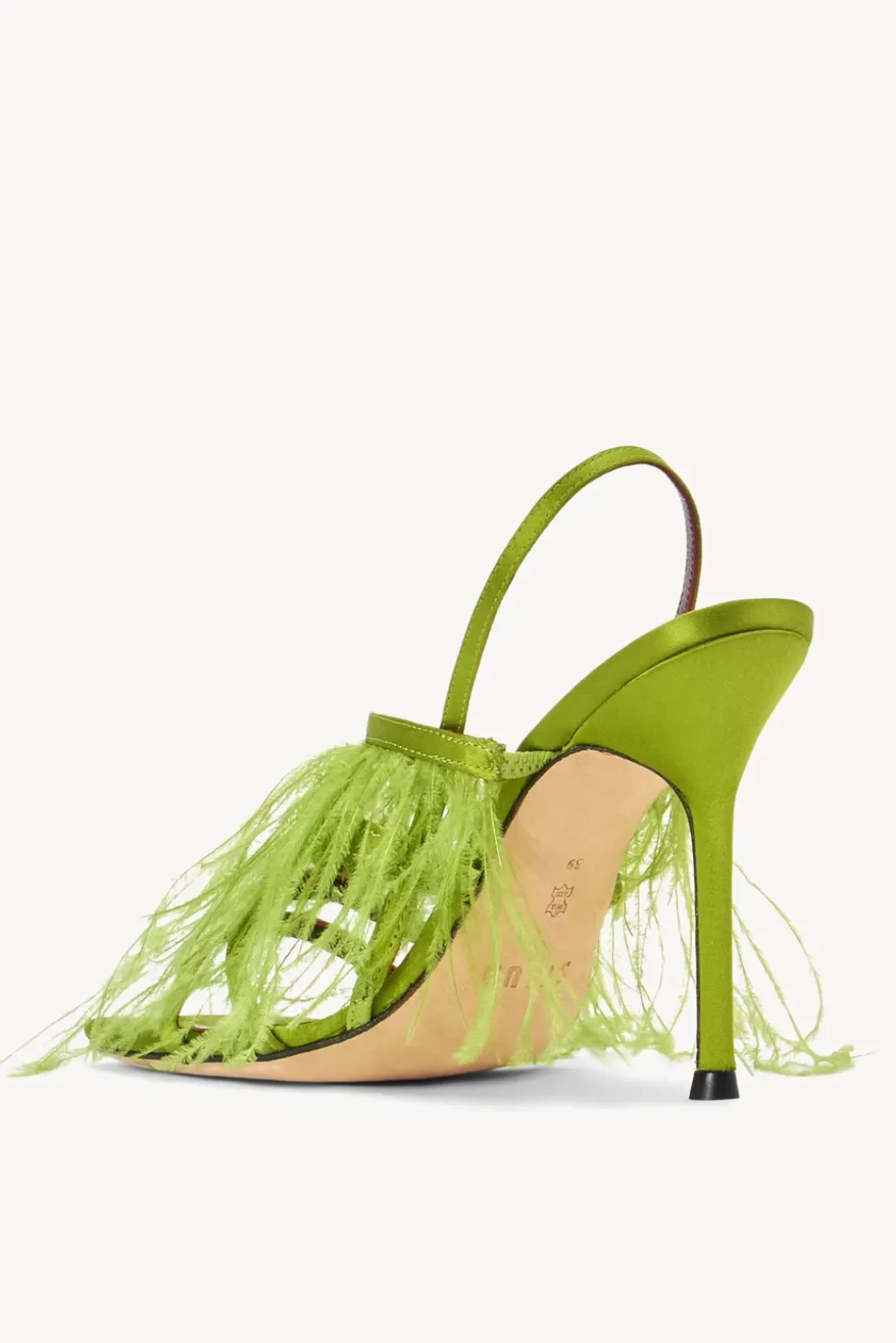 SHOES STAUD - ANISE FEATHER HEEL ACID GREEN
