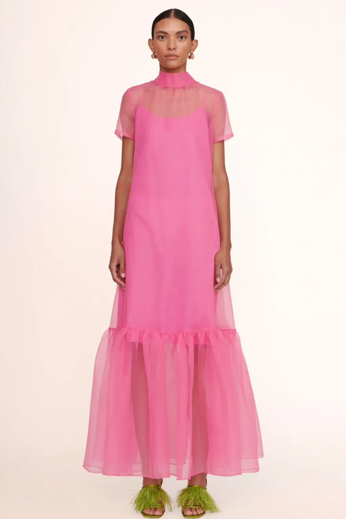 SHOES STAUD - ANISE FEATHER HEEL ACID GREEN