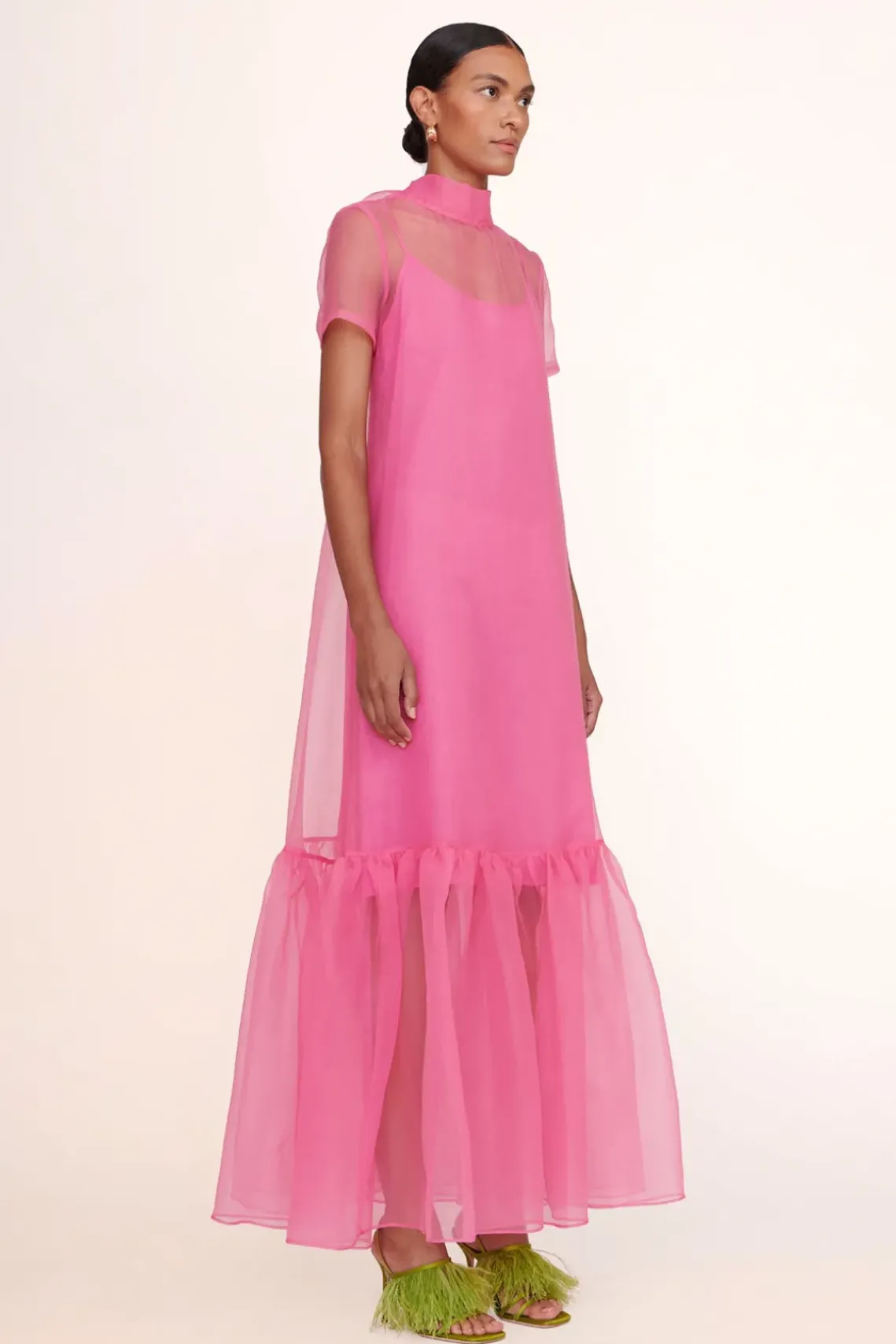 SHOES STAUD - ANISE FEATHER HEEL ACID GREEN