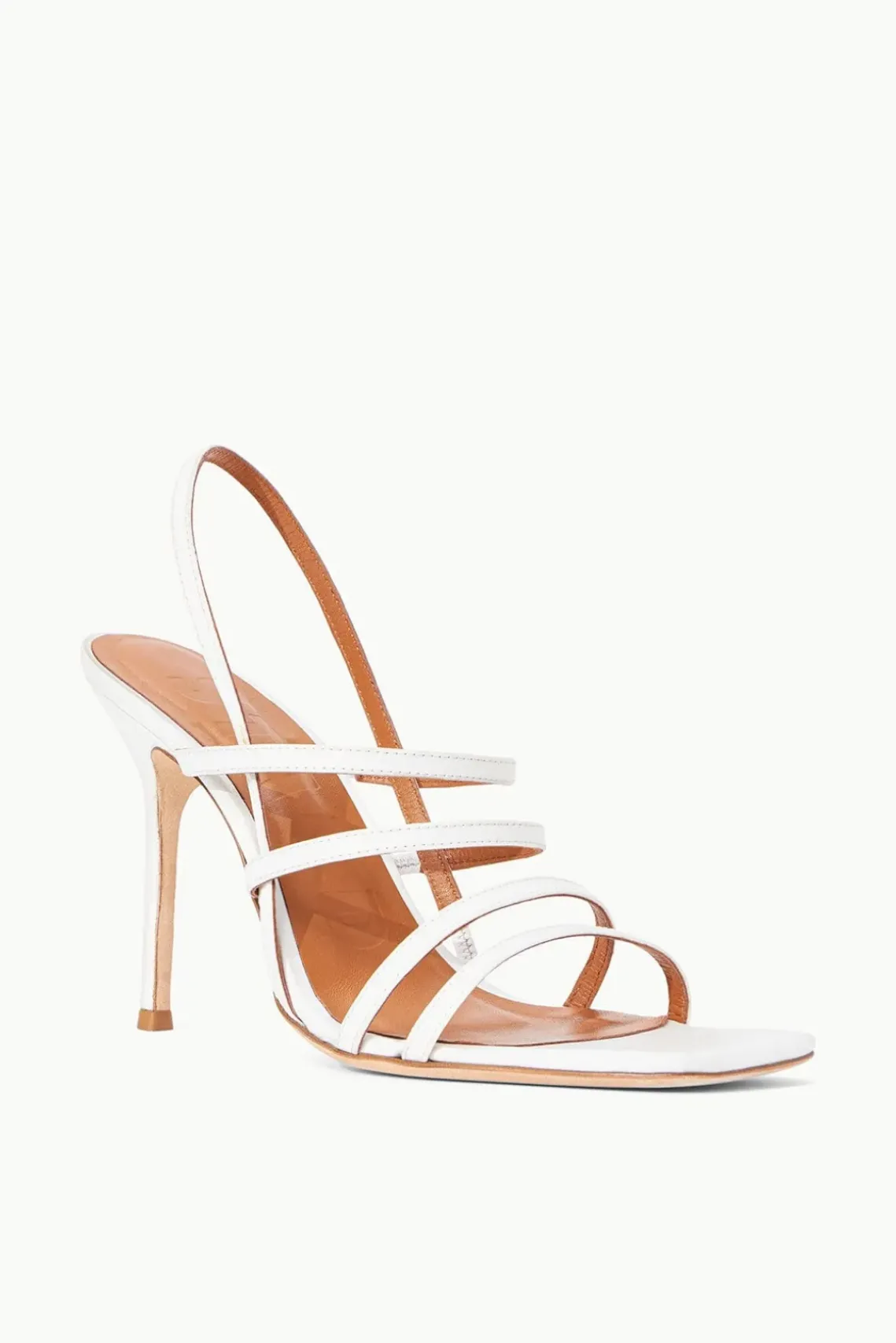 SHOES STAUD - ANISE HEEL SATIN WHITE