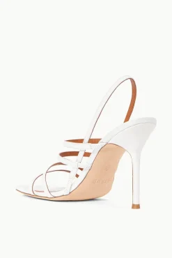 SHOES STAUD - ANISE HEEL SATIN WHITE