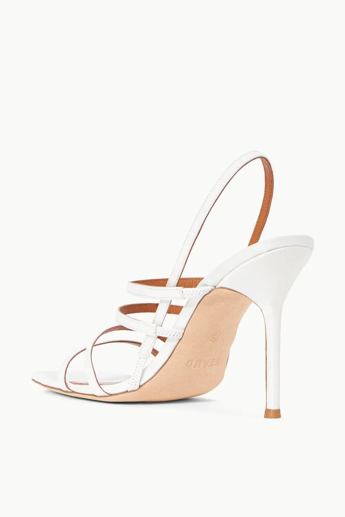 SHOES STAUD - ANISE HEEL SATIN WHITE