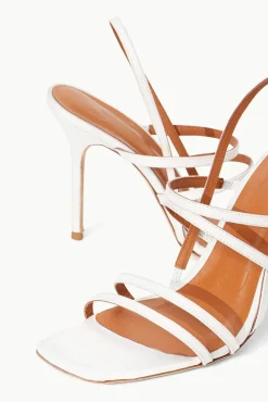 SHOES STAUD - ANISE HEEL SATIN WHITE