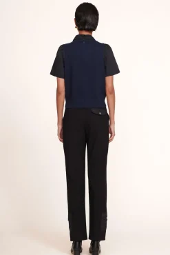 CLOTHING STAUD - ARYA TOP NAVY BLACK