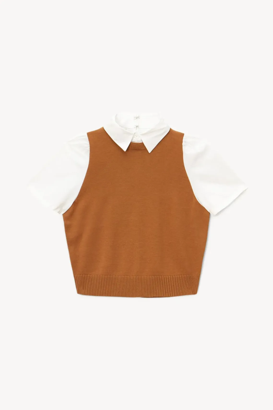 CLOTHING STAUD - ARYA TOP TAN WHITE