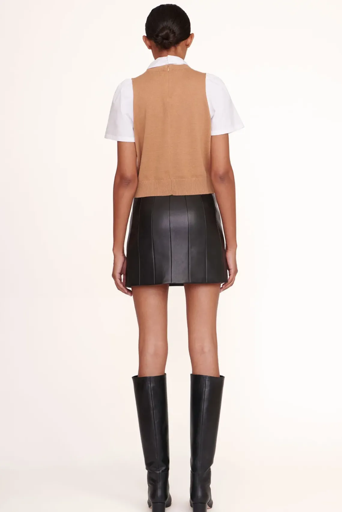 CLOTHING STAUD - ARYA TOP TAN WHITE