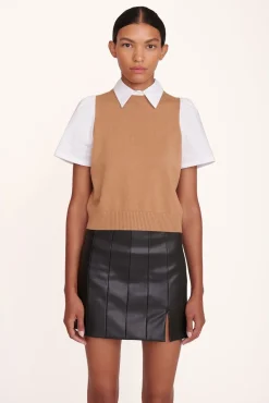 CLOTHING STAUD - ARYA TOP TAN WHITE