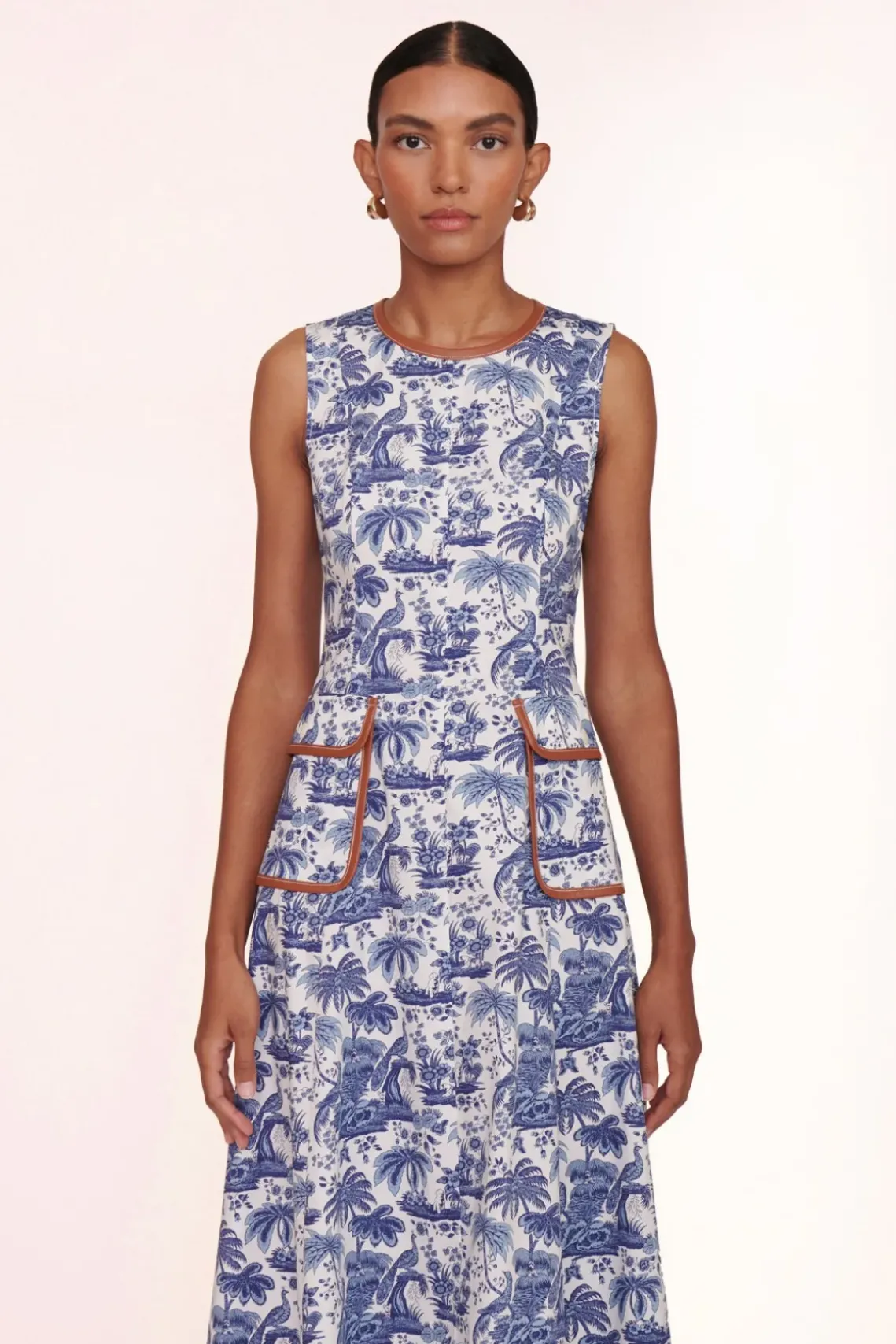 CLOTHING STAUD - BAIT DRESS BLUE TOILE WHISKEY