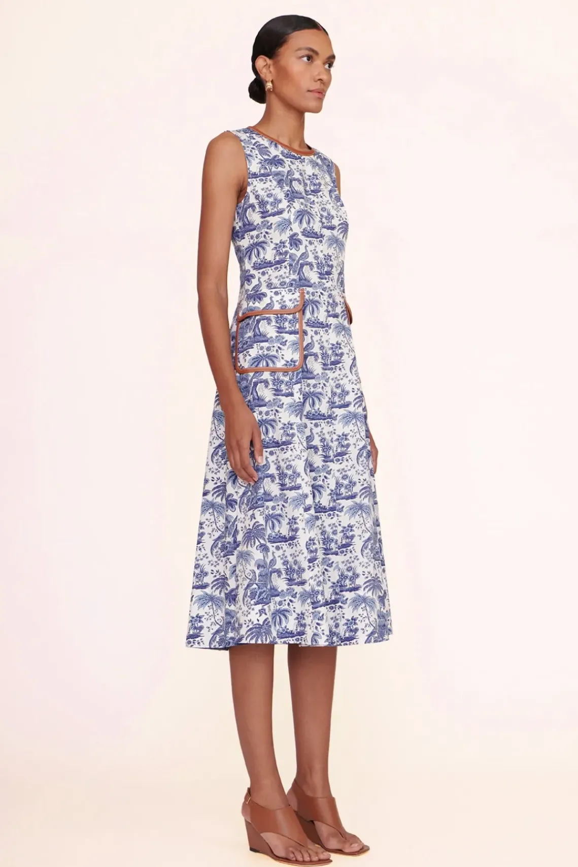 CLOTHING STAUD - BAIT DRESS BLUE TOILE WHISKEY