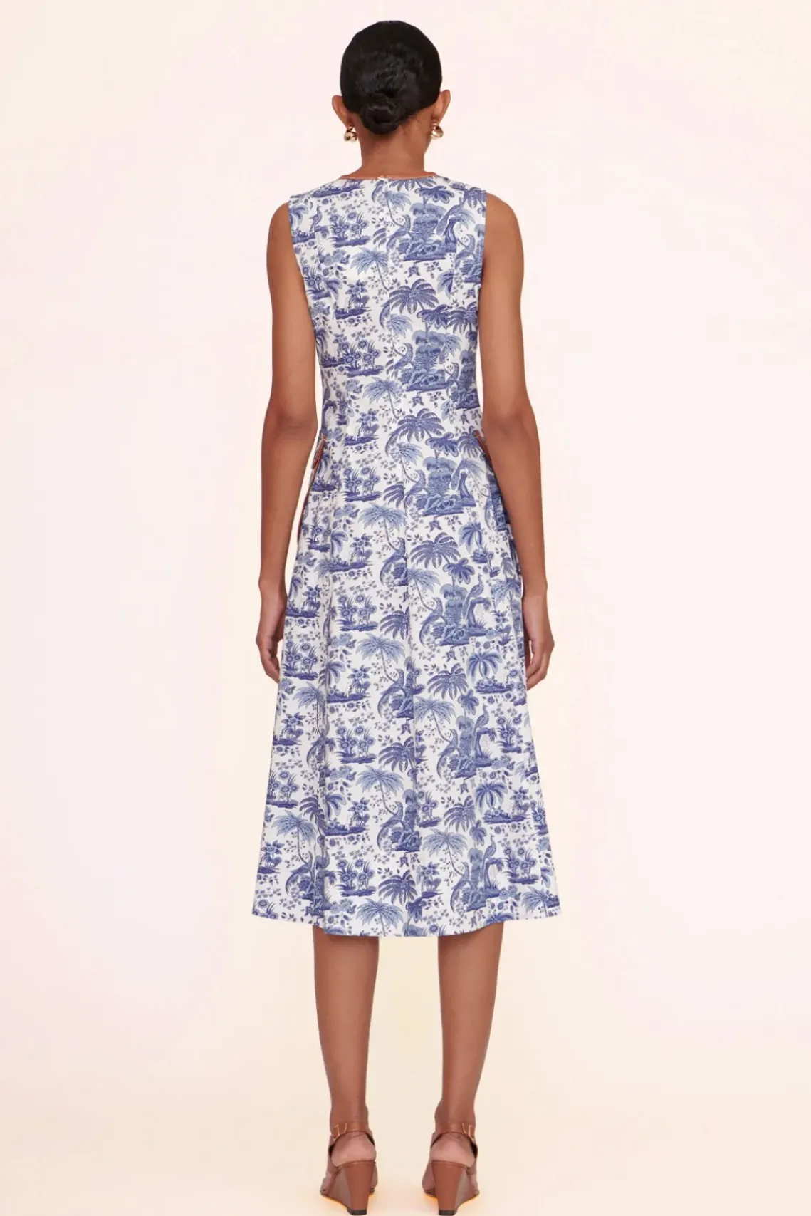 CLOTHING STAUD - BAIT DRESS BLUE TOILE WHISKEY
