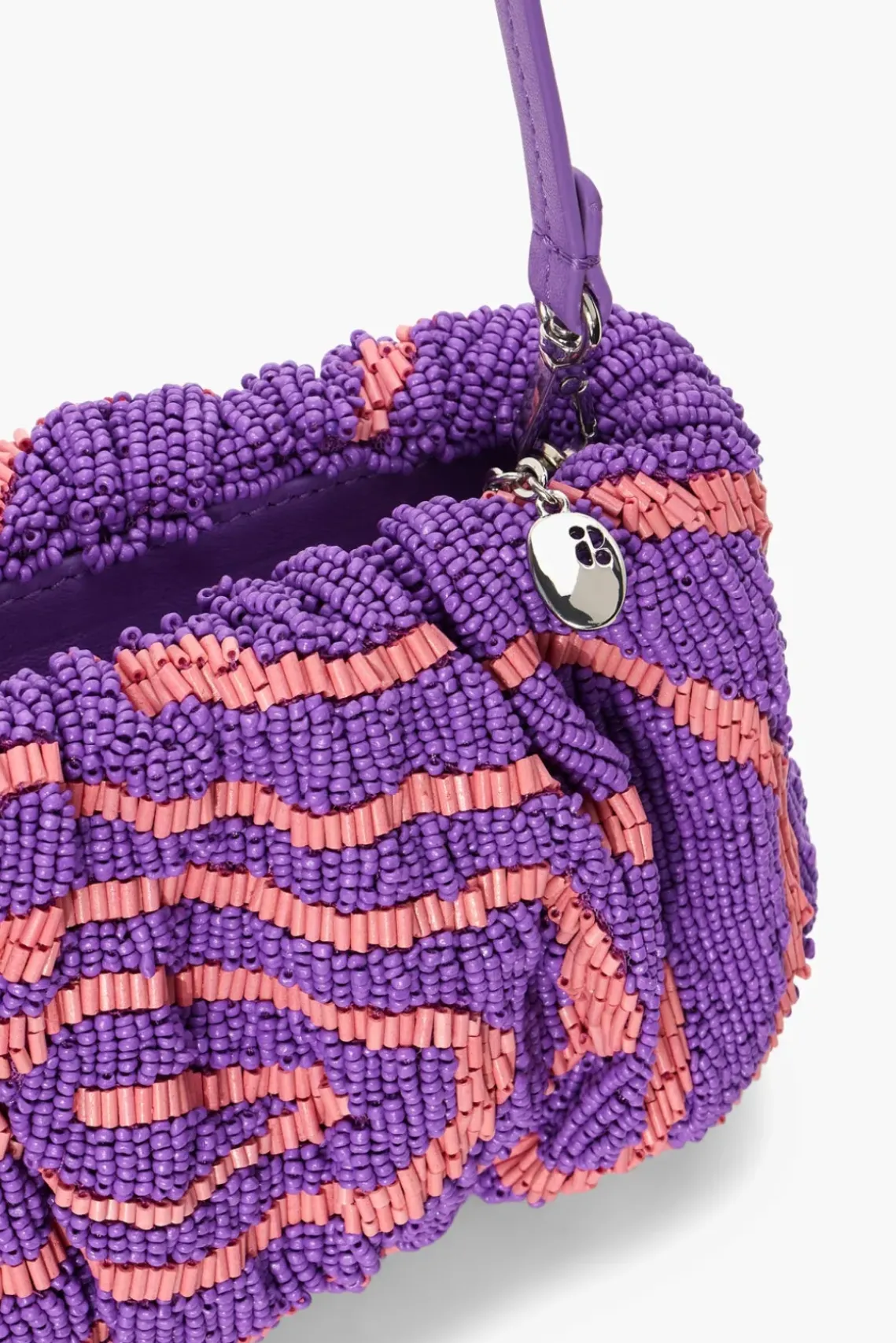 HANDBAGS STAUD - BEADED BEAN BAG AMETHYST ACID SWIRL