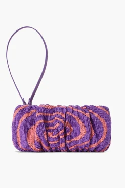 HANDBAGS STAUD - BEADED BEAN BAG AMETHYST ACID SWIRL
