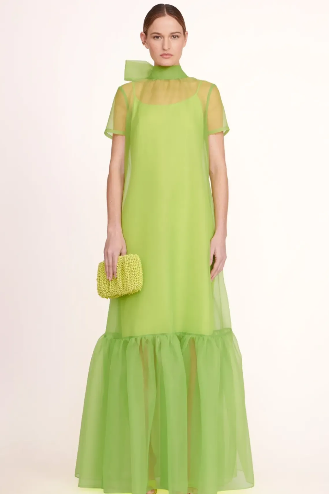 HANDBAGS STAUD - BEADED BEAN BAG CITRON