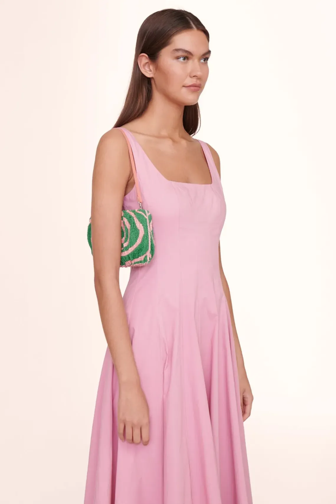 HANDBAGS STAUD - BEADED BEAN BAG EMERALD ACID SWIRL