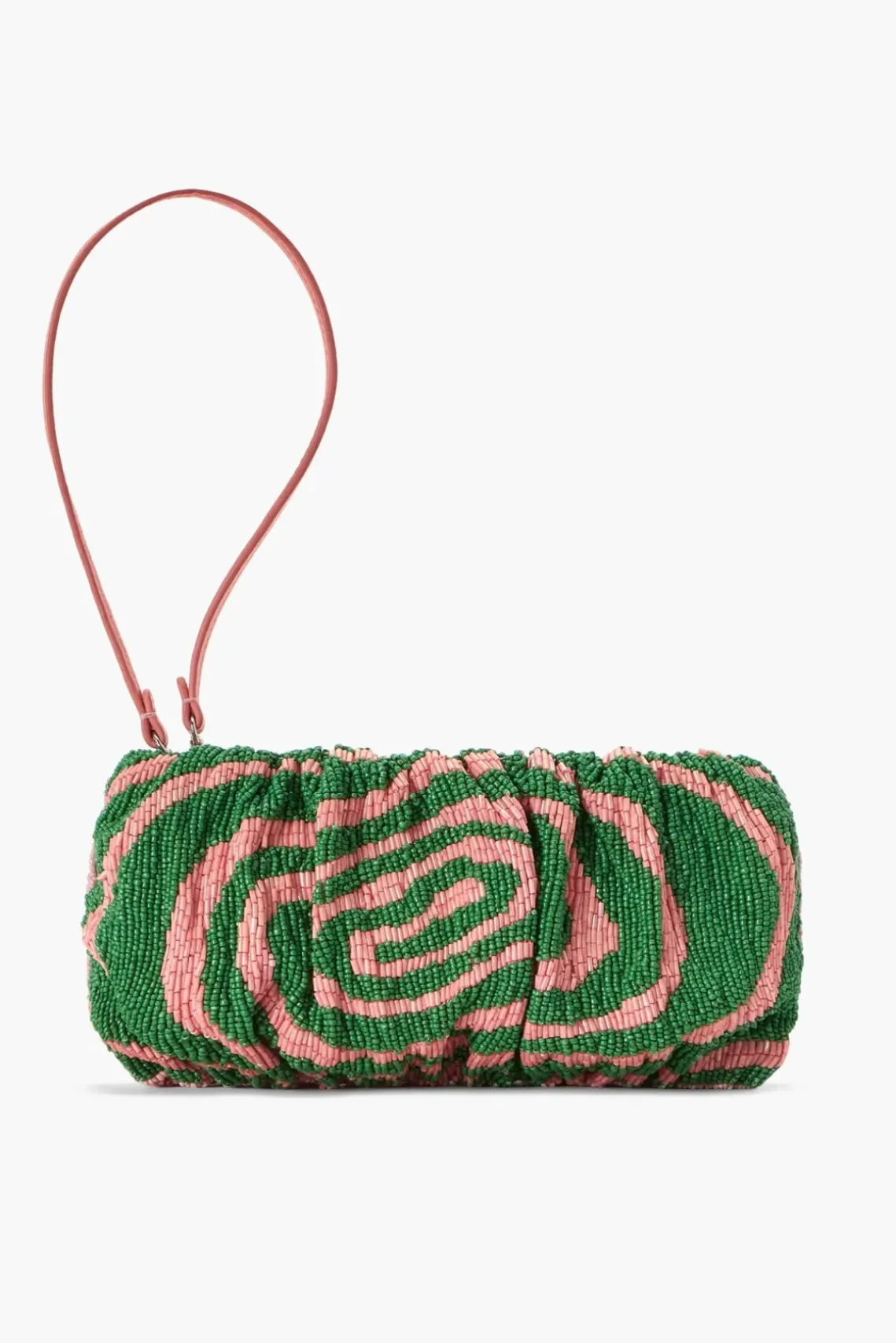 HANDBAGS STAUD - BEADED BEAN BAG EMERALD ACID SWIRL