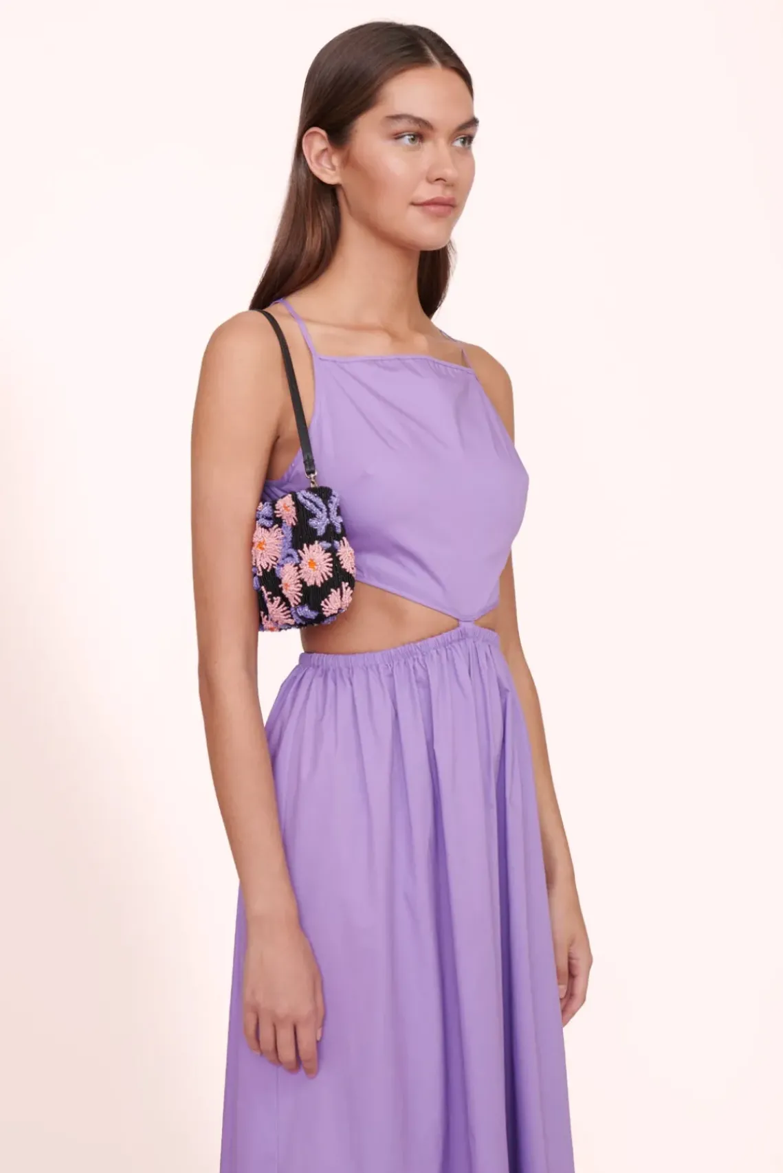 HANDBAGS STAUD - BEADED BEAN BAG QUARTZ ACID FLORAL