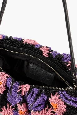 HANDBAGS STAUD - BEADED BEAN BAG QUARTZ ACID FLORAL